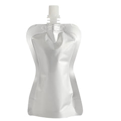 Aluminum Iron Silver Stand Pouch with Top Screw Cap Spout