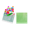Clear Holiday Gift Window Display and Green Flat Open Fill SlickSeal™ Bags - Holiday Gift Window