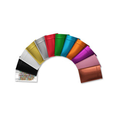 Single Side Matte Metallic Flat Zipper Seal Bags – Colored Mylar QuickQlick® Bags