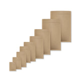 Kraft Paper Flat Zipper Seal Bags – Vintage Brown Double-Sided QuickQlick® Bags