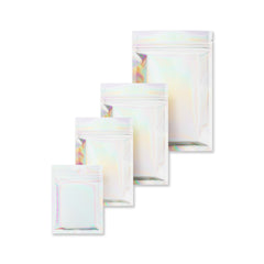 Diamond Holographic Double-Sided Flat Zipper Seal Bags