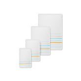 Matte Lace White with Color Lines Design Mylar Foil Open Top Bags