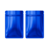 Metallic Mylar Flat Zipper Seal Bags – Glossy Lapis Lazuli Blue QuickQlick® Bags with Rounded Corners - Lapis Lazuli Blue
