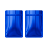 Metallic Mylar Flat Zipper Seal Bags – Glossy Lapis Lazuli Blue QuickQlick® Bags with Rounded Corners