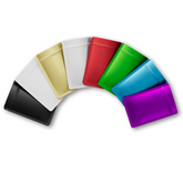 Reusable Flat Zipper Seal Bags – Double-Sided Matte Colored Mylar Foil with Rounded Corners