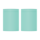 Matte Songbird Blue Metalized Foil Stand Strong® Packaging Bags with Rounded Corners