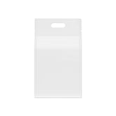 Customizable Clean Clear Polyethylene Side Gusset Stand Up Zipper Seal Bags with Die Cut Handles (Full Customization)