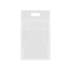 Customizable Clean Clear Polyethylene Side Gusset Stand Zipper Seal Bags with Die Cut Handles (Basic Printing) - Clean Clear