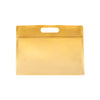 Customizable Gradient Clear Side Gusset Stand Up Zipper Seal Bags with Die-Cut Handle (Basic Printing) - Chestnut Gold