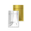 Single Side Matte Metallic Flat Zipper Seal Bags – Colored Mylar QuickQlick® Bags - Half Chardonnay Gold