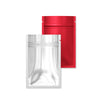 Single Side Matte Metallic Flat Zipper Seal Bags – Colored Mylar QuickQlick® Bags - Half Cardinal Red