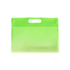 Customizable Gradient Clear Side Gusset Stand Up Zipper Seal Bags with Die-Cut Handle (Basic Printing) - Avocado Green