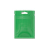 Glossy Double-Sided Mylar Foil Zipper Seal Bags with Triangle Hang Hole - Forest Green