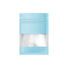 Customizable Matte Frosted Window Aluminum Flat Zipper Seal Bags (Basic Printing) - Powder Blue