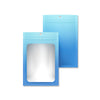 Flat Zipper Seal Bags Matte Gradient Design with Translucent Window and Hang Hole - Azurite Blue