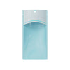 Customizable Glossy Transparent Bordered Window Design Plastic Zipper Seal Bags with Hang Hole (Basic Printing) - Soft Baby Blue