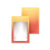 Flat Zipper Seal Bags Matte Gradient Design with Translucent Window and Hang Hole - Jasper Orange