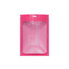 Customizable Glossy Bordered Clear Window Zipper Seal Packaging Bags with Butterfly Hang Hole (Basic Printing) - Magenta Purple