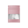 Customizable Matte Frosted Window Aluminum Flat Zipper Seal Bags (Basic Printing) - Peony Pink