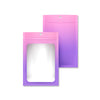 Flat Zipper Seal Bags Matte Gradient Design with Translucent Window and Hang Hole - Sugilite Pink