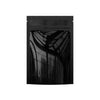 Customizable Mirror Black Open Bottom Mylar Pre-Sealed Top Zipper Seal Bags (Basic Printing) - Mirror Black