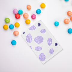 Colorful Leaf Design Aluminum Open Top Bags