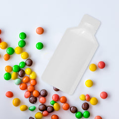 Double-Sided Glossy Aluminum Bottle Shape Open Bottom Bags