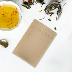 Kraft Paper Flat Zipper Seal Bags – Vintage Brown Double-Sided QuickQlick® Bags