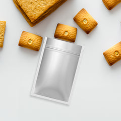 Heavy Duty Iron Silver Aluminum Foil Flat Zipper Seal Bags