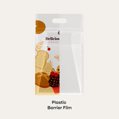 Customizable Clean Clear Polyethylene Side Gusset Stand Up Zipper Seal Bags with Die Cut Handles (Full Customization)