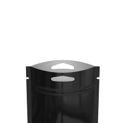 Glossy Double-Sided Mylar Foil Zipper Seal Bags with Triangle Hang Hole