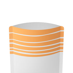 Matte Desert White with Orange Lines Design Mylar Foil Open Top Bags