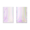 Customizable Clear Plastic and Galactic Holographic Metallic Mylar Flat Open Top Bags (Basic Printing) - Galactic Holographic
