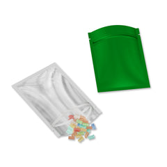 Single Side Matte Metallic Flat Zipper Seal Bags – Colored Mylar QuickQlick® Bags