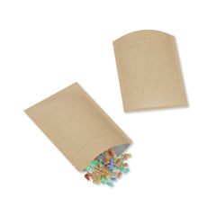 Kraft Paper Flat Zipper Seal Bags – Vintage Brown Double-Sided QuickQlick® Bags