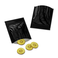 Open Bottom Mirror Black Mylar Bags with Pre-Sealed Top