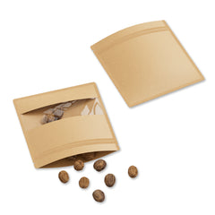 Krafty Brown Zipper Seal Bag with Center Bar Window