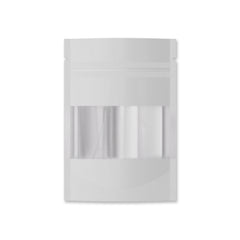 Customizable Glossy Metallic Foil with Transparent Window Stand Up Zipper Seal Bags (Full Customization)