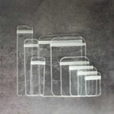 Lucid Clear Plastic Flat QuickQlick® Bags with Rounded Corners and Butterfly Hang Hole