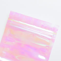 Kaleidoscope Holographic Clear Flat Zipper Seal Bags