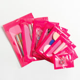 Glossy Magenta Purple Bordered Window QuickQlick® Bags with Butterfly Hang Hole