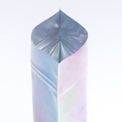 Glossy Rainbow Marble Metallic Foil Flat Zipper Seal Bags