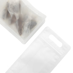Frosted Polyethylene Side Gusset Stand Strong® Bags with Die-Cut Handles