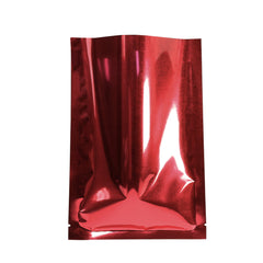 Glossy Red Ribbon Mylar Foil Open Fill Bags