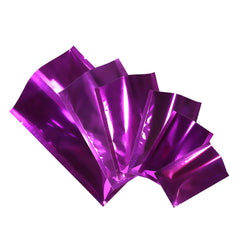 Glossy Alexandrite Purple Mylar Foil Open Fill Bags