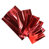 Glossy Red Ribbon Mylar Foil Open Fill Bags