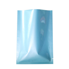 Glossy Pastel Blue Mylar Foil Open Fill Bags