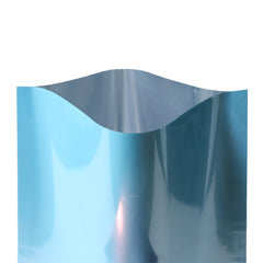 Glossy Pastel Blue Mylar Foil Open Fill Bags