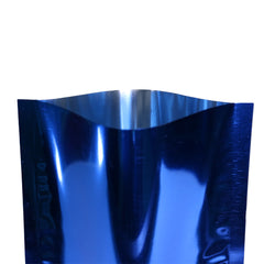 Glossy True Blue Mylar Foil Open Fill Bags