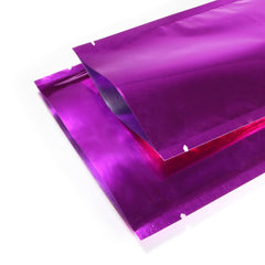 Glossy Alexandrite Purple Mylar Foil Open Fill Bags
